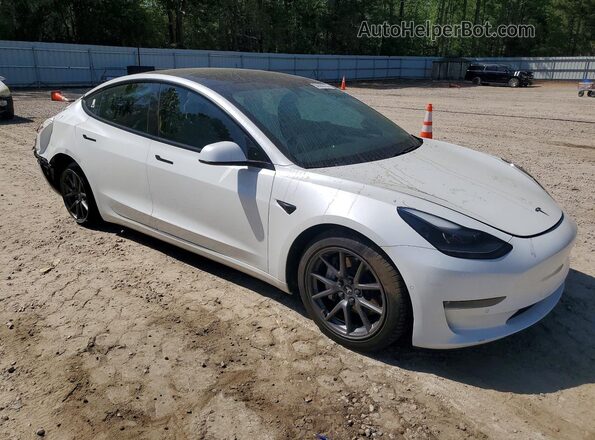 5YJ3E1EB8MF034953 2021 TESLA MODEL White Передня права чверть