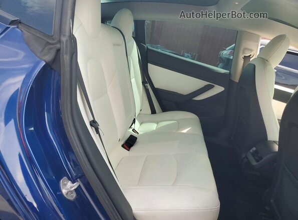 5YJ3E1EB8MF855907 2021 TESLA MODEL Синий Вид задних сидений