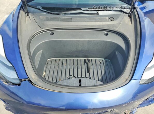 5YJ3E1EB8MF855907 2021 TESLA MODEL Синий Вид задней части салона