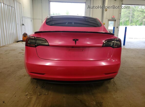 5YJ3E1EB8MF862405 2021 TESLA MODEL Pink უკანა ხედი