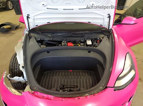 5YJ3E1EB8MF862405 2021 TESLA MODEL Pink უკანა სალონის ხედი