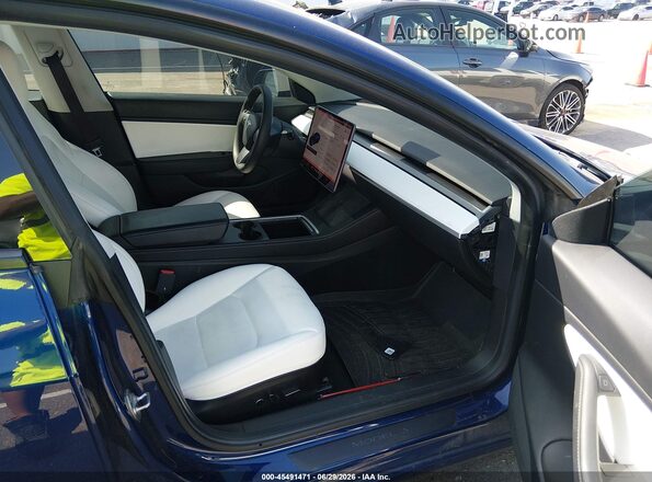 5YJ3E1EB8MF862842 2021 TESLA MODEL 3 Blue Widok wnętrza z przodu