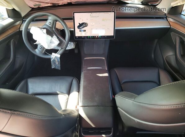 5YJ3E1EB8NF127344 2022 TESLA MODEL Gray Առջևի վահանակի տեսք