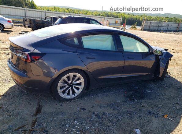 5YJ3E1EB8NF127344 2022 TESLA MODEL Gray Հետևի աջ