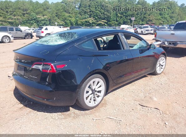 5YJ3E1EB8NF189813 2022 TESLA MODEL 3 Black Հետևի աջ