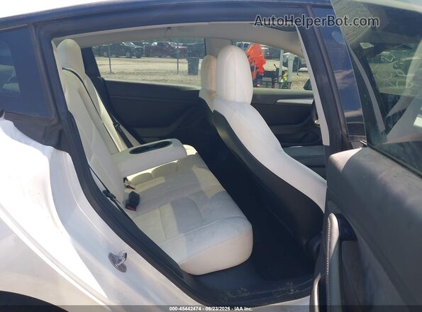 5YJ3E1EB8NF244390 2022 TESLA MODEL 3 White VIN კოდის სტიკერის ხედი