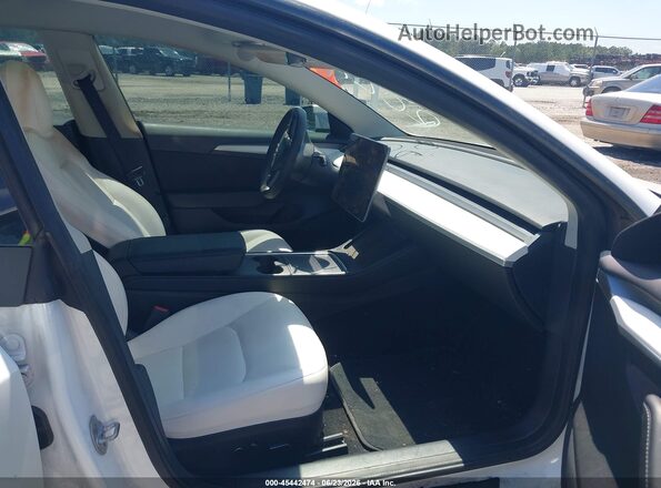 5YJ3E1EB8NF244390 2022 TESLA MODEL 3 White წინა სალონის ხედი