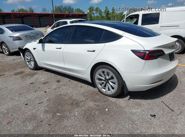 5YJ3E1EB8NF255177 2022 TESLA MODEL 3 Белый Задняя левая четверть