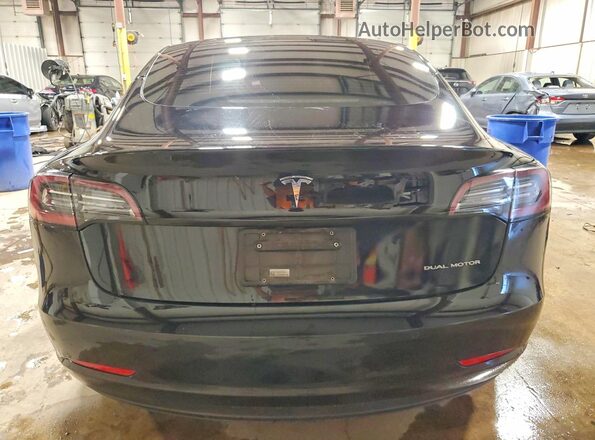 5YJ3E1EB8NF272108 2022 TESLA MODEL Black Հետևի տեսք
