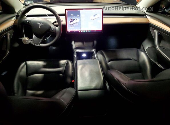 5YJ3E1EB8NF272108 2022 TESLA MODEL Black Առջևի վահանակի տեսք