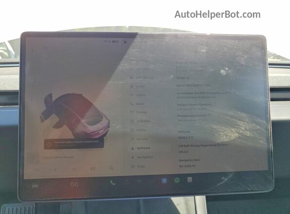 5YJ3E1EB8RF750856 2024 TESLA MODEL Розовый Вид щитка приборов