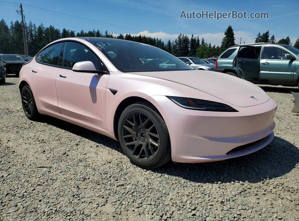 5YJ3E1EB8RF750856 2024 TESLA MODEL Розовый Передняя правая четверть