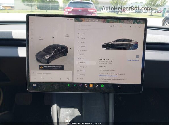 5YJ3E1EB8SF939528 2025 TESLA MODEL 3 Серый 