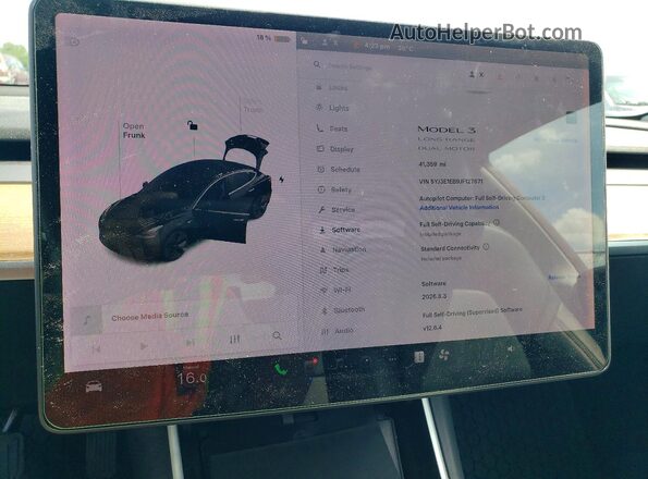 5YJ3E1EB9JF127671 2018 TESLA MODEL Black Սարքավորումների վահանակի տեսք