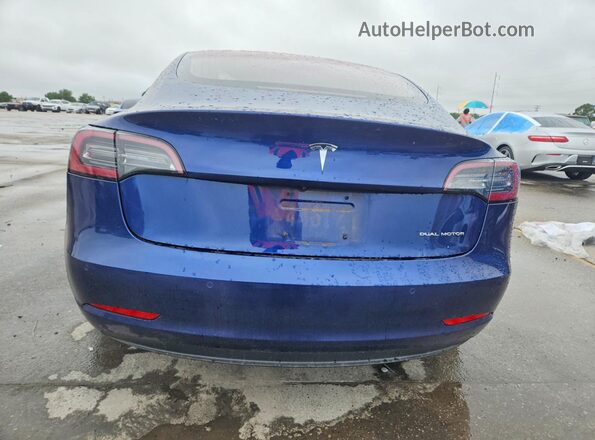 5YJ3E1EB9JF133812 2018 TESLA MODEL Синий Вид сзади