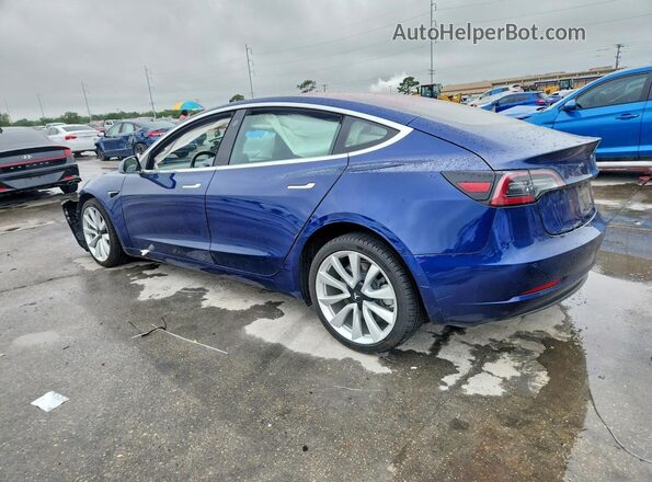 5YJ3E1EB9JF133812 2018 TESLA MODEL Синий Задняя левая четверть