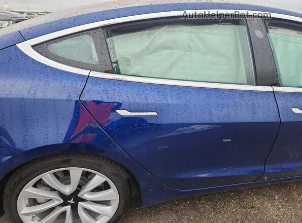5YJ3E1EB9JF133812 2018 TESLA MODEL Синий Вид задних сидений