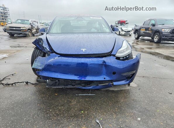 5YJ3E1EB9JF133812 2018 TESLA MODEL Синий Вид спереди