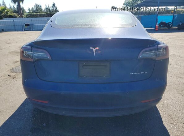 5YJ3E1EB9MF032855 2021 TESLA MODEL Синий Вид сзади