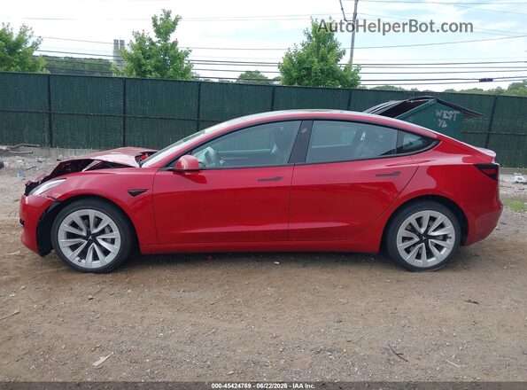 5YJ3E1EB9MF060865 2021 TESLA MODEL 3 Красный Вид задней части салона