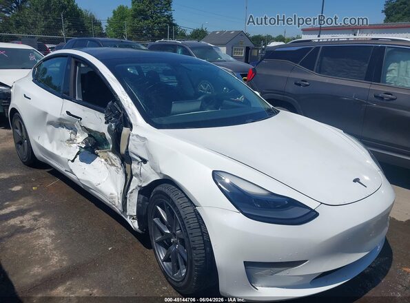 5YJ3E1EB9MF928217 2021 TESLA MODEL 3 White Instrument cluster view