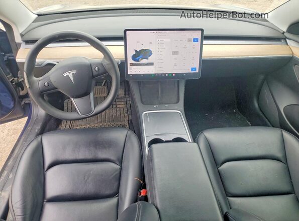5YJ3E1EB9MF980446 2021 TESLA MODEL Blue 