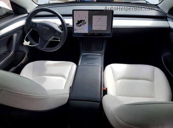 5YJ3E1EB9NF110908 2022 TESLA MODEL White Dashboard view