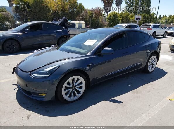 5YJ3E1EB9NF138756 2022 TESLA MODEL 3 Black Vista tres cuartos delantera izquierda