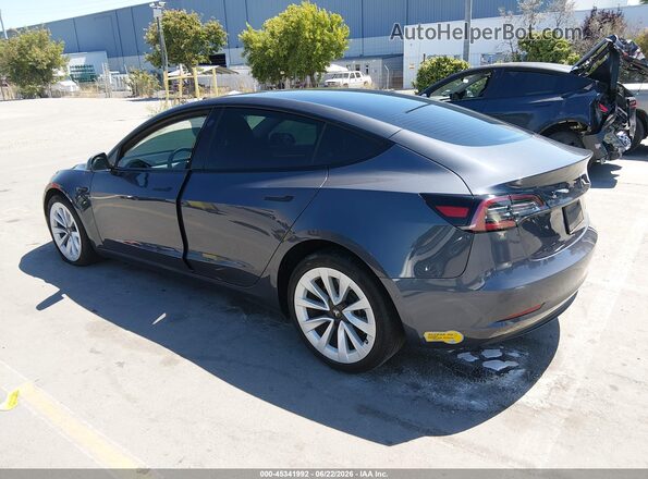 5YJ3E1EB9NF138756 2022 TESLA MODEL 3 Black Trasero izquierdo