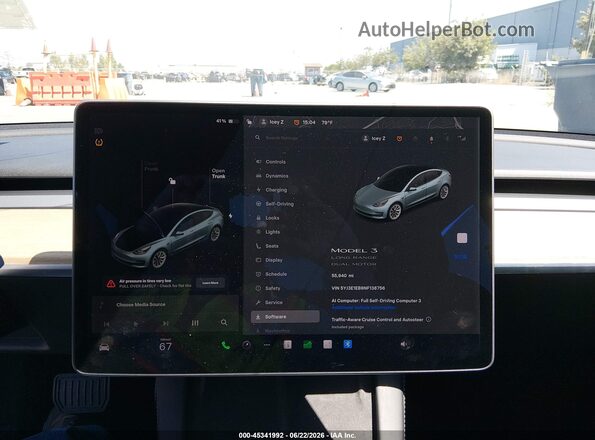 5YJ3E1EB9NF138756 2022 TESLA MODEL 3 Black Vista de los asientos traseros