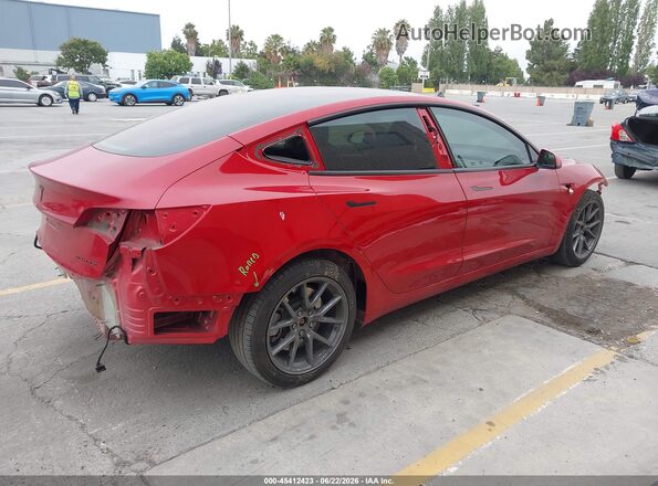 5YJ3E1EB9NF297390 2022 TESLA MODEL 3 Красный Задняя правая четверть