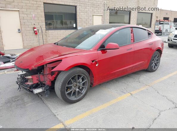 5YJ3E1EB9NF297390 2022 TESLA MODEL 3 Красный Передняя левая четверть