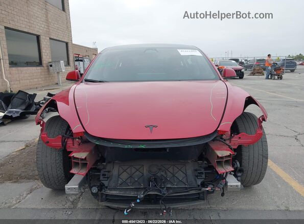 5YJ3E1EB9NF297390 2022 TESLA MODEL 3 Красный Вид задней части салона