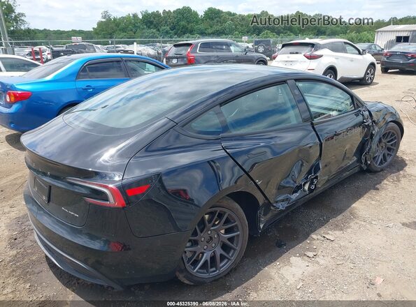 5YJ3E1EB9SF906618 2025 TESLA MODEL 3 Black Հետևի աջ