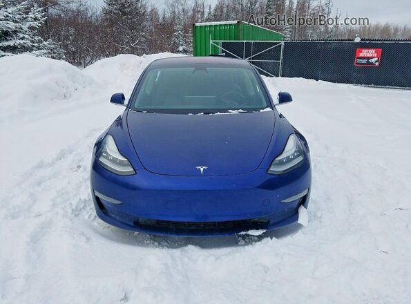 5YJ3E1EBXJF107719 2018 TESLA MODEL Blue Front view