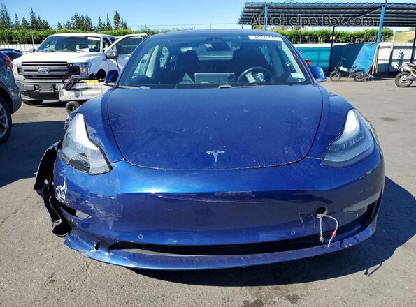5YJ3E1EBXKF210821 2019 TESLA MODEL Blue Front view