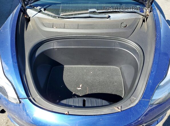 5YJ3E1EBXKF210821 2019 TESLA MODEL Blue Rear interior view