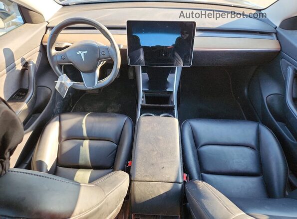5YJ3E1EBXKF453335 2019 TESLA MODEL Black წინა პანელის ხედი