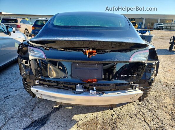 5YJ3E1EBXKF453335 2019 TESLA MODEL Black უკანა ხედი
