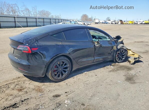 5YJ3E1EBXMF980200 2021 TESLA MODEL Black უკანა მარჯვენა