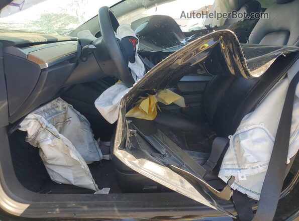 5YJ3E1EBXMF980200 2021 TESLA MODEL Black წინა სალონის ხედი