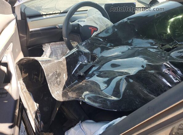 5YJ3E1EBXMF980200 2021 TESLA MODEL Black წინა პანელის ხედი
