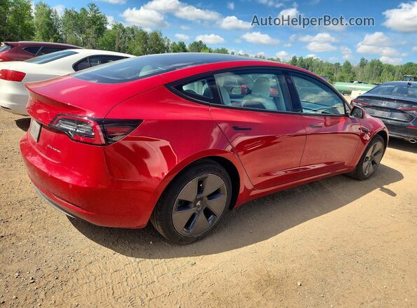 5YJ3E1EBXNF102834 2022 TESLA MODEL Red Հետևի աջ