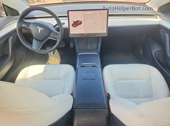 5YJ3E1EBXNF102834 2022 TESLA MODEL Red Առջևի վահանակի տեսք