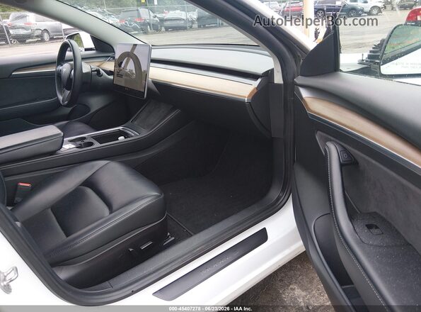 5YJ3E1EBXNF121948 2022 TESLA MODEL 3 White წინა სალონის ხედი
