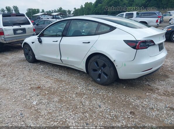 5YJ3E1EBXNF192910 2022 TESLA MODEL 3 White Rear left