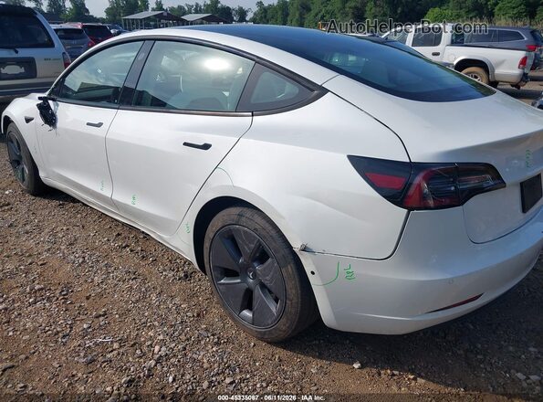 5YJ3E1EBXNF192910 2022 TESLA MODEL 3 White 
