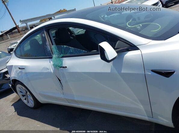5YJ3E1EBXNF246660 2022 TESLA MODEL 3 White Rear interior view