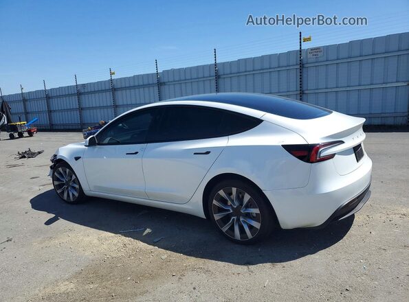 5YJ3E1EBXSF943189 2025 TESLA MODEL White უკანა მარცხენა