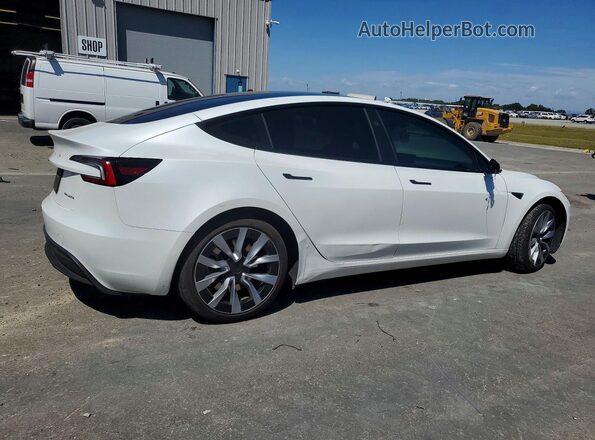 5YJ3E1EBXSF943189 2025 TESLA MODEL White უკანა მარჯვენა